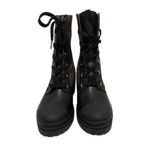 Michael Kors Black/Brown Leather Mid-Calf Boots